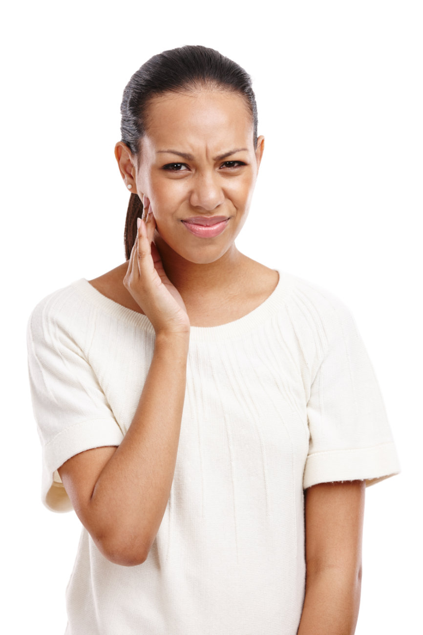 Woman with TMJ Clicking Woman with TMJ Clicking